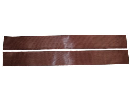 Riffel gummimatten set - set, braun