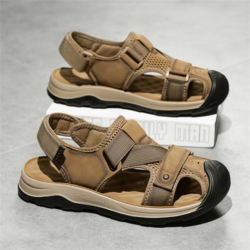 Herren sandalen leder strand - leder,
