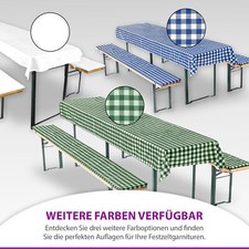 Bierbankauflagen-Set, Auflage Tischdecke 3-teilig Farbwahl