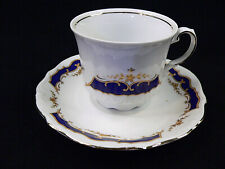 Mitterteich Form 2000 Kobalt / Gold Kaffeegedeck 2tlg. Kaffeetasse