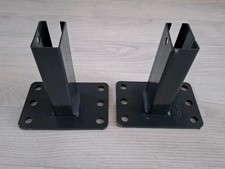 Dübelplatte 15 x 10cm Zaunpfosten Doppelstabmattenzaun Pfostenschuh anthrazit