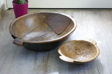 Alte urige Holzschalen Holztrog Teigmolter Backtrog Teigtrog