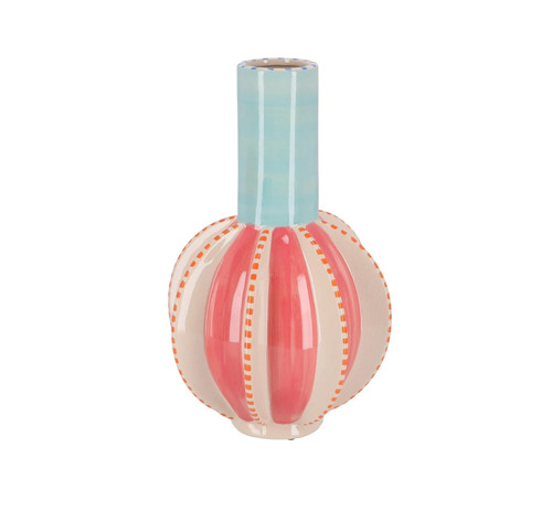 Vase keramisch beige und - vase,