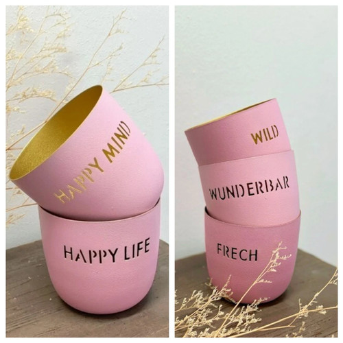 Windlicht rosa gold - , geschenk