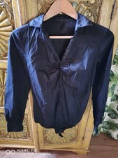 Blusenbody Langarm Schwarz Gr. S SISLEY