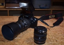 Canon EOS 700, anlaoge Spiegelreflexkamera, zwei Objektive, Blitz