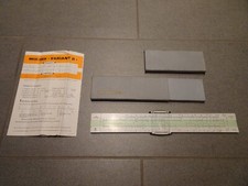 DDR Rechenschieber Rechenstab Meissner KG VEB MANTISSA Variant II Anleitung Box