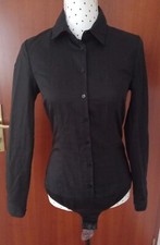 Bluse Body Langarm Schwarz Damen Hallhuber 36 Neu