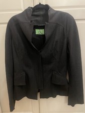 Thierry Mugler Haute Couture Blazer Schwarz Anthrazit Business