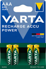 4 Stück Micro POWER Akku AAA VARTA 800mAh perfekt für DECT HR03 NiMh Blister