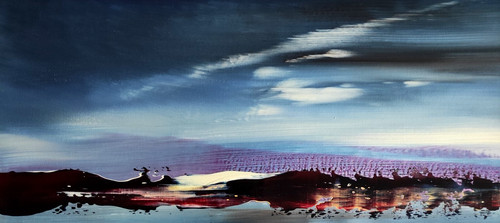 Abstrakte landschaft bild - abstrakte,