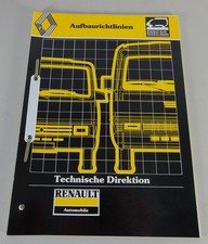 Werkstatthandbuch Aufbaurichtlinien Renault Master I Stand 10/1984