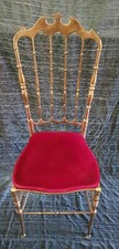 Chiavari Stuhl Rot Samt Messing Designklassiker  60 / 70 er Jahre  Made in Italy