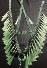 Araber Showhalfter-Set,vorführ Halfter,Pferdeschmuck,Neon  Grün, Pferd