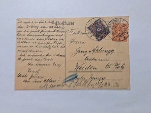 Deutsches reich infla beleg - deutsches,