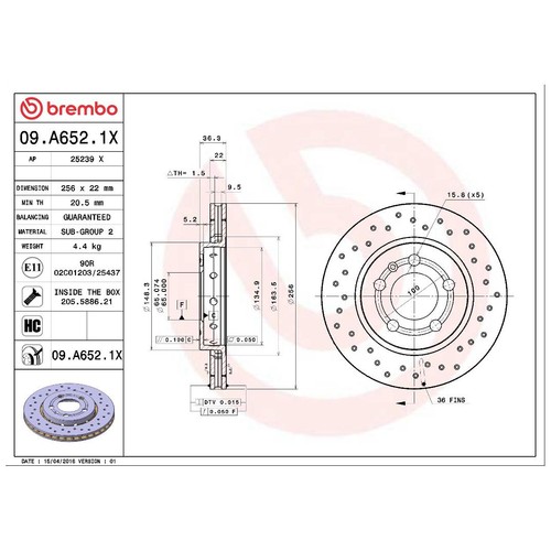 Bremsscheibe hinten für - 2x, vw