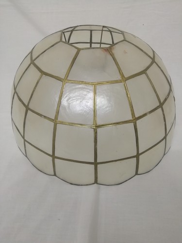 Vintage capiz muschel lampe - capiz,