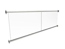 Französisches Balkon Fenster Glasgeländer Edelstahl Set Glas T 10,76mm L2500mm