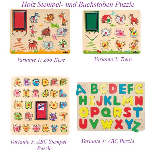 Kinder stempel puzzle holz - kinder,