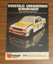 Seltene Werbung BBURAGO Opel Ascona 400 Rally 1981