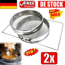Edelstahl Honig Sieb Doppelsieb Honigsieb 2-tlg Filter Schmutzfänger Absetztank