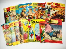 Posten 21x Comic Robinson Lasso Tibor Buffalo Bill Jerry Spring Ringo 1970er J.