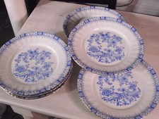 6 Porzellan Dessert Teller / China Blau