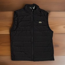 Lacoste Herren Jacke, Größe US S/M, FR 48 Weste Schwarz Original