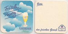 Giessener Pilsner - alter Bierdeckel "Bitte den frischen Genuß"