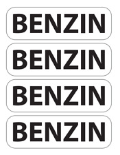 8x Aufkleber 60x20mm Benzin