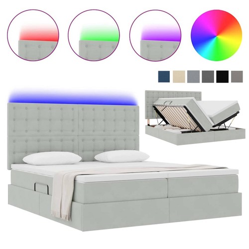 Led bett mit matratze samt - bett,