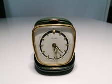 Vintage Reisewecker Mauthe 2 Jewels 1950er Uhr Wecker Reiseuhr Tischuhr Leuchtet