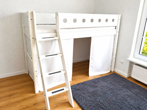 Flexa halbhohes hochbett weiß - hochbett,