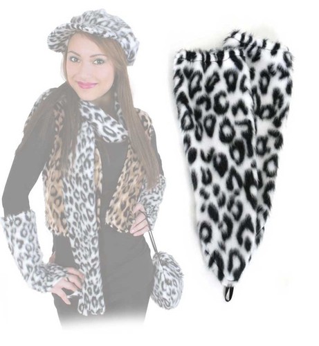 Stulpen leopard weiß - stulpen,