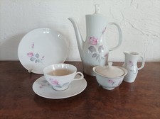 # 1 Kaffeeservice 21tlg. Rosenmuster rose/grau von Thomas by Rosenthal