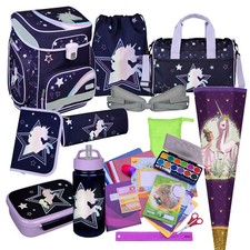Schulranzen-Set DREAMLAND 23 Teile Glitzerpferd mit Einhorn-Schultüte uvm Scooli