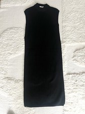 Strickkleid/ Midikleid/ Lange Weste/ Gestricktes Oberteil Schwarz NEU
