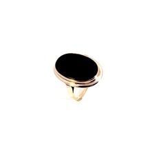 Ring Gelbgold 333 / 8 Karat mit Onyx Gr. 55 Nr. 5678