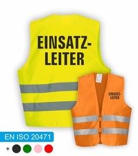 EINSATZLEITER Warnweste | Signalweste | Sicherheitsweste nach DIN ISO 20471