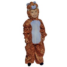 Tiger Kinder Kostüm / Karneval Fasching Tigerkostüm Jungen Mädchen Größe 104-110