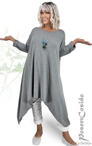 Lagenlook long tunika shirt - ,
