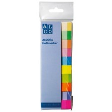 500 Haftmarker Haftstreifen Pagemarker Alcofix 10 Farben je 50 Blatt 15x50mm
