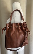 Echt LEDER  Beutel Tasche Handtasche Bag braun