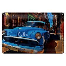 Blechschild 30x20cm kuba - blechschild, auto