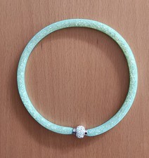 Modeschmuck Halskette Netzschlauch gefüllt mit Strass-Steinchen Magnetverschluss