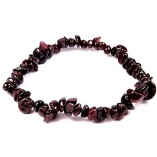 Granat Armband flexibel Trommelstein - Splitter - Armband AA - Qualität