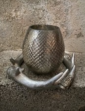 Deko Kranz Hirsch Geweih Shabby Impressionen Alpen Silber Weihnachten