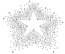 XL STRASSSTEINE SCHWARZ STERN