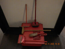 Besen Kehrblech u.Feger,Schrubber,Bohnerbesen,Stubenbesen für Puppenstube Holz