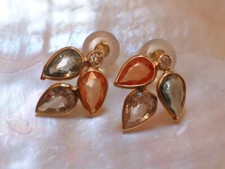 Exclusive bunte Saphir & Brillant Ohrstecker - 2,78 ct. - 10 Kt Gold - 417 - TOP